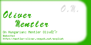 oliver mentler business card